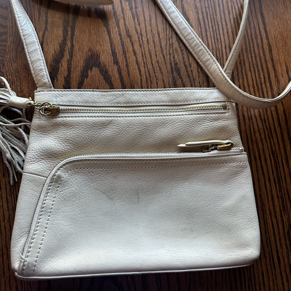 Hobo Cream Crossbody Bag